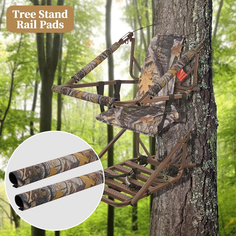 Adnee 3Pcs/4Pcs Tree Stand Rail Pads - 19.6"x5.3" Waterproof Camo Treestand Shooting Rail Pads - Tree Stand Rail Covers for Climbing Tripod Deer Stand Treestand Ladder - Image 5